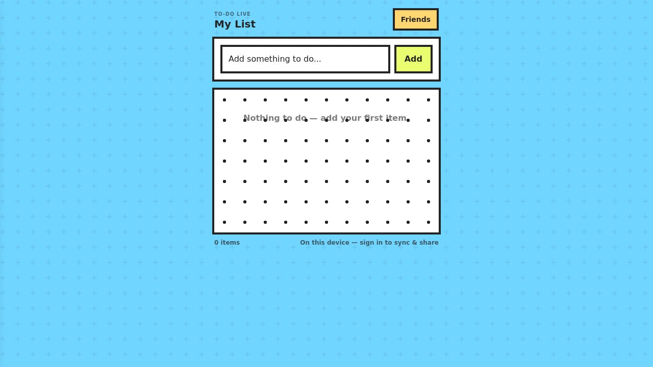 Screenshot of To-Do Live